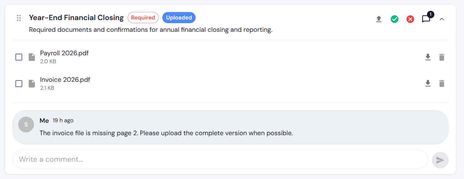 Discuss requests directly where work happens
